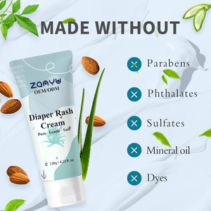 Crema <span class=keywords><strong>de</strong></span> sarpullido para pañales <span class=keywords><strong>de</strong></span> etiqueta privada 120g Natural para tratamiento <span class=keywords><strong>de</strong></span> bebés crema <span class=keywords><strong>de</strong></span> ungüento <span class=keywords><strong>con</strong></span> óxido <span class=keywords><strong>de</strong></span> <span class=keywords><strong>zinc</strong></span> - Product Image 3