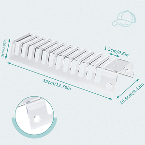 איכות גבוהה אישית ידידותית לסביבה 4 מ "מ עבה נייד שקוף כובע בייסבול אקריל עם 12 מדפים אחסון - Product Image 3