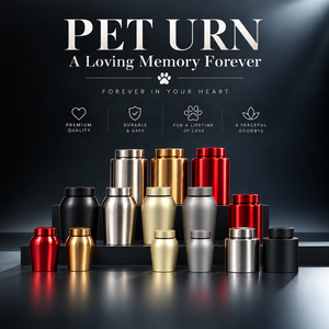 Urne funéraire en acier inoxydable pour animaux de compagnie (chats et chiens) – Export transfrontalier, personnalisable, scellée, style tendance national - Product Image 2