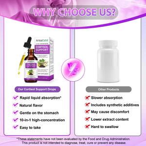 Artoalabs Gezonde Cortisol Niveaus 10-In-1 Vloeistof Druppels Ultra Geconcentreerde Cortisol Vloeibare Druppels Met Magnesium <span class=keywords><strong>Ashwagandha</strong></span> - Product Image 5