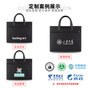 Oxford Cloth <b>Document</b> <b>Bag</b> 38x30x5cm Large Capacity Portable Office Briefcase Unisex Black - Product Image 5