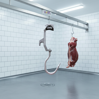 Crochets à poulie WFA pour ligne d'abattage du bétail, équipement d'abattoir de haute qualité avec usine de transformation de la viande, abattoir de dinde