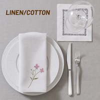 Sets de table et serviettes de table en tissu brodé avec logo personnalisé pour les banquets d'hôtel