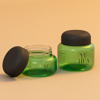 Pots en plastique PET de 100/150 ml pour soins de la peau, beurre corporel, lotion, crème pour les yeux et usage cosmétique, avec couvercle à vis et couleur personnalisée