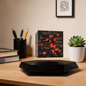 Bloc magnétique lévitant coloré HCNT Factory pour cadeau, rotation à 360°, bloc de verre flottant créatif, bouton tactile, décoration intérieure - Product Image 1