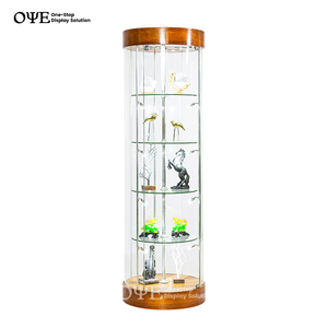 <span class=keywords><strong>Vitrine</strong></span> <span class=keywords><strong>en</strong></span> <span class=keywords><strong>verre</strong></span> tour ronde personnalisée avec spot lumineux - Product Image 2