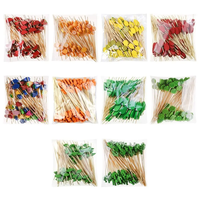 Prix d'usine – Fourchettes biodégradables en bambou à long manche de 12 cm, sûres pour les aliments, saines, pour fruits, idéales pour les fêtes et les restaurants