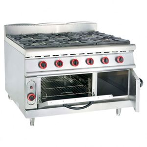 Estufa Industrial de Gas con Horno de 6 Quemadores, Certificación CE, Equipo para Restaurantes - Product Image 4