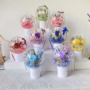 Bola de acrílico de alta transparencia en caja rosas eternas para graduación boda cumpleaños regalo <span class=keywords><strong>del</strong></span> Día de Acción de Gracias - Product Image 1