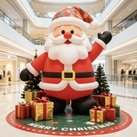 Nuevo Diseño Divertido de Santa Claus Escalando, Decoración Navideña Inflable con Luz Integrada, Impermeable y Duradera para Ventanas y Aleros del Hogar