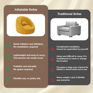 屋内と屋外のレジャーリビングルーム & ホテルソファ用のカスタムモダンなエアチェア<span class=keywords><strong>PVC</strong></span>インフレータブルソファ - Product Image 4