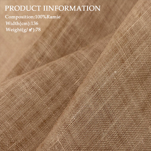 Tessuto 100% Ramia Intrecciato Leggero Traspirante Anti-Odore Eco-Friendly per Camicie Pantaloni Abiti Estivi Moda Casual Ingrosso - Product Image 4