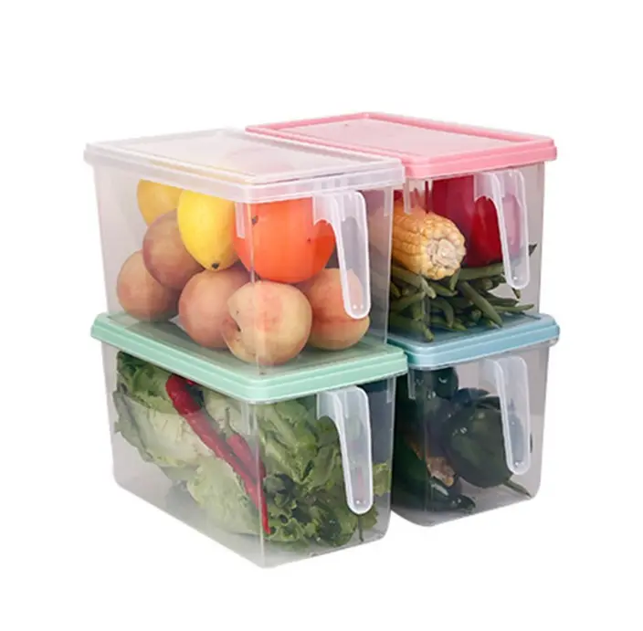 Home kitchen refrigerator plastic food storage box crisper