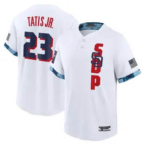 थोक बेसबॉल स्टार जर्सी-2021 नवीनतम थोक चीन सस्ते सैन डिएगो उत्तम गुणवत्ता सिले बेसबॉल जर्सी अनुकूलित पाद्री 23 Tatis जेआर. सभी स्टार जर्सी