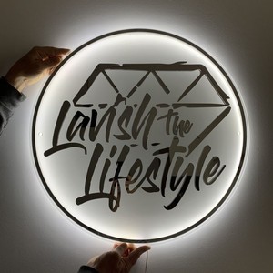 Insegna Circolare 3D in Acrilico per Esterni con Logo Personalizzato, Pubblicità per Bar, Insegna Elettronica LED per Interni - Product Image 5