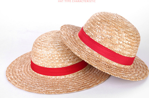 <span class=keywords><strong>Chapeau</strong></span> de <span class=keywords><strong>paille</strong></span> à large bord souple, fait main, style <span class=keywords><strong>Luffy</strong></span>, pour cosplay, plage, surf, été, protection solaire - Product Image 4
