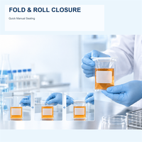 Sacs d'échantillons stériles en PE OEM avec languettes métalliques, impression et emballage sur mesure pour usage en laboratoire