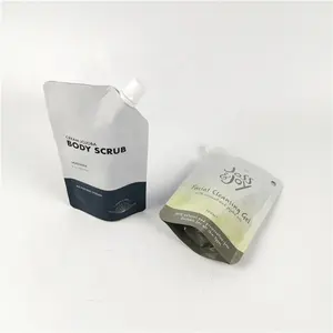 Kantong Isi Ulang Cair 100G 200G Kosmetik Doypack dengan Cerat Plastik Ramah Lingkungan Berdiri Kemasan Tas Isi Ulang