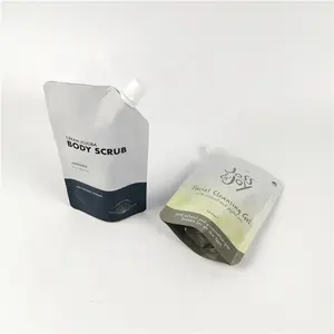 Liquid Refill Pouch 100g 200g Cosmetic Doypack With Spout Eco-friendly Plastic Stand Up Refillable Packaging Bags