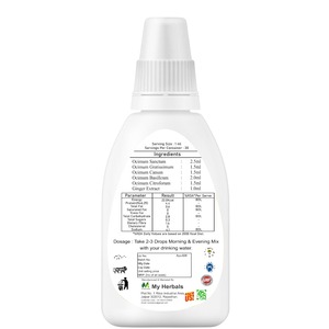 Gotas de Tulsi y Jengibre, Líquido Herbal Concentrado para el Bienestar, Equilibrio Diario, Apoyo Energético y Refresco Natural - Product Image 2