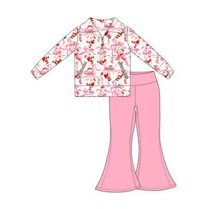Conjunto de <span class=keywords><strong>Ropa</strong></span> <span class=keywords><strong>Infantil</strong></span> de Halloween Personalizable, Sudadera con Cierre y Pantalones Estilo Coquette Espeluznante, <span class=keywords><strong>Ropa</strong></span> de Boutique para Niñas Pequeñas de Otoño - Product Image 2