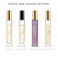 Flacon de parfum en verre transparent personnalisé, mini, carré/rond, 10 ml, avec boîte, flacon de parfum en verre de voyage