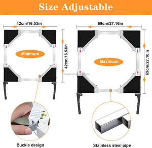 Chariot à roulettes pour appareils électroménagers, base en plastique pour lave-linge et réfrigérateur, chariot à roulettes pour lave-linge, base pour réfrigérateur - Product Image 2