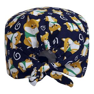 Gorro quirúrgico con forro de satén para hospital veterinario, gorro médico estilo anime para mujeres enfermeras, gorro para cabello largo, venta al por mayor para cirujanos - Product Image 5