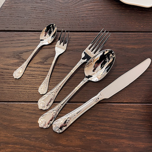Bán Hot High End dày xử lý <span class=keywords><strong>Flatware</strong></span> Set nặng Bạc Set 304 thép không gỉ <span class=keywords><strong>Flatware</strong></span> thiết lập dao kéo - Product Image 2