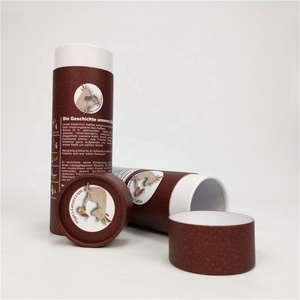 Boîte d'emballage cylindrique en carton et aluminium recyclable sur mesure pour café en poudre, tube en papier - Product Image 1