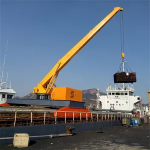 Deniz elektrikli hidrolik hortum taşıma döner gemi pergel güverte kaide vinç