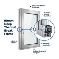 Ventanas Abatibles de Aluminio con Aislamiento Acústico de Alto Rendimiento, Resistentes al Viento, Impermeables y con Rotura de Puente Térmico
