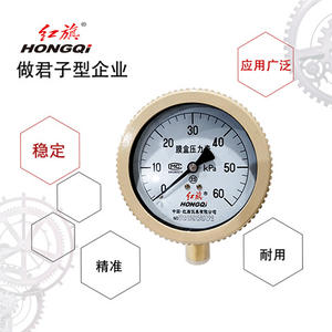 Manomètre à diaphragme HONGQI YE-100 0-2,5 KPa pour la mesure des conduites de gaz naturel - Product Image 2