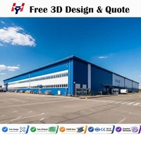 Centre de distribution commercial et entrepôt préfabriqué en structure métallique pour le stockage de matériaux de construction
