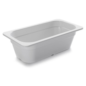 Contenitore per alimenti in melamina 1 3 rettangolare bianco per uso in cucina - Product Image 1