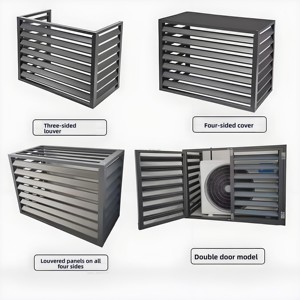 Tùy chỉnh bốn mặt phẳng-top uv-proof louvered Guard-Heat-dissipating mưa-shield cho <span class=keywords><strong>AC</strong></span> đơn vị ngoài trời. - Product Image 6