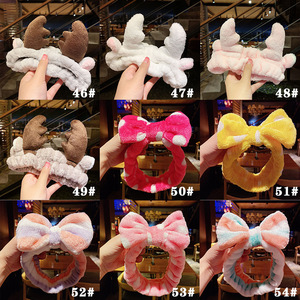 Diademas de moda con Orejas de conejo para mujer, bandanas con lazo de felpa para el pelo, bonito Hogar, conejo, maquillaje, anilla para el pelo, accesorios para el cabello - Product Image 6