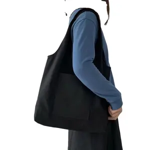 Promotion Eco-friendly cavas bag Custom Logo Shopping Bag Cotton Canvas Tote Bag for Women Student Grocery