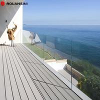 Panneau de verre trempé extérieur pour clôture, balustrade sans cadre pour balcon