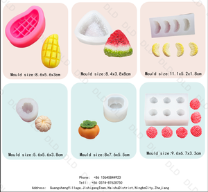 แม่พิมพ์ซิลิโคนเกรดอาหาร DLD รูปสัตว์น่ารัก - รูปแมวและผลไม้สำหรับทำของเล่นบีบได้และงานอบขนม - Product Image 6