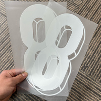 Stiker Transfer Panas Plastisol DTF Custom Grosir Siap Tekan Nomor, Huruf, Logo Tim Sepak Bola, Dapat Disetrika, Dapat Dicuci