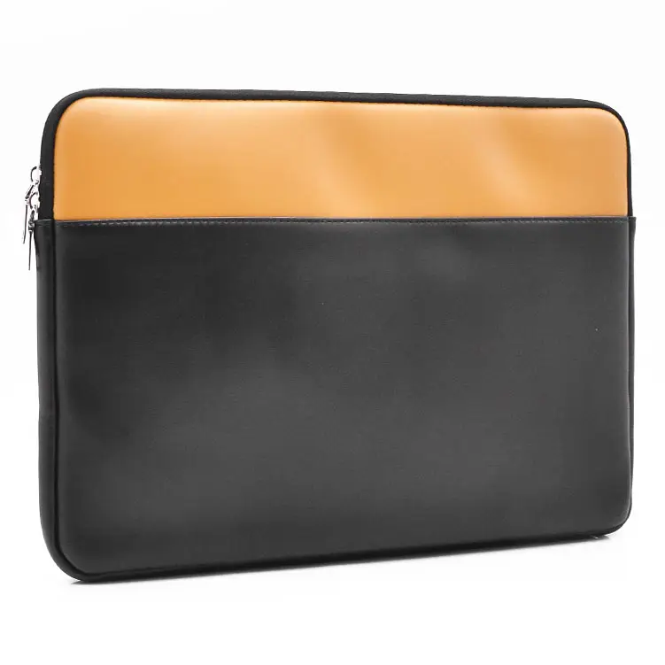 High Quality Vegan Leather Computer Holder Cover Large Portable Laptop Portfolio Bag Sleeve Bag