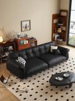 Ensemble de canapés Chesterfield modernes en cuir PU véritable, écologiques, avec pieds en métal rectangulaires, 3 places inclinables, garantie 5 ans, pour salon et hôtel