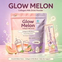 LuvVita Beauty Milk 50 000 mg de collagène en poudre, saveur melon Hami, extrait de pomme, 200 g, pour l'éclat de la peau, ODM/OEM