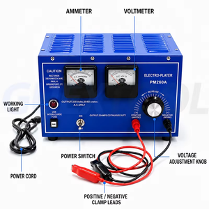 Máquina de Galvanoplastia para Joyería 20V 30A para Chapado en Oro Plata y Rodio con Voltaje Ajustable - Product Image 5