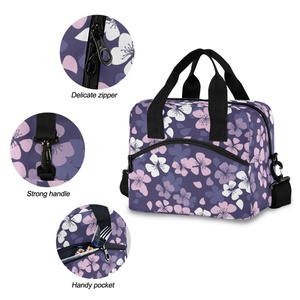 Hawaiian Custom Flower Print Leakproof Cooler Tote Bag Freezable Picnic <b>Box</b> Insulated Thermal Cooler <b>Lunch</b> Bags for Adults - Product Image 5