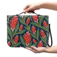 Housse de protection pour Bible, motif floral tropical avec feuilles de Teuila, fermeture éclair, idéale pour les voyages quotidiens, l'église, le shopping et comme cadeau – Vente directe usine