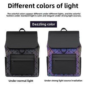 Sac à dos réfléchissant haut de gamme pour homme, style décontracté et tendance, en polyester imperméable pour voyage et ordinateur portable - Product Image 3