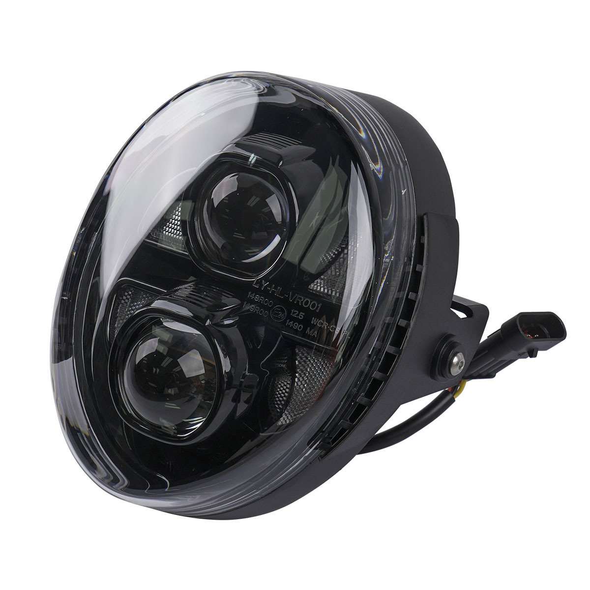 Faros Y Soportes Con Acabado Carbono Para Motos Personalizadas Tipo Streetfighter