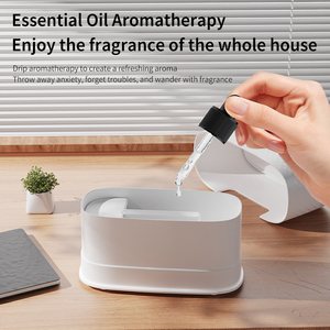 Diffusore di Aromi a Ultrasuoni da 160ml con Luce Notturna <span class=keywords><strong>LED</strong></span> e Effetto Fiamma, Umidificatore <span class=keywords><strong>Mini</strong></span> USB per Oli Essenziali - Product Image 2